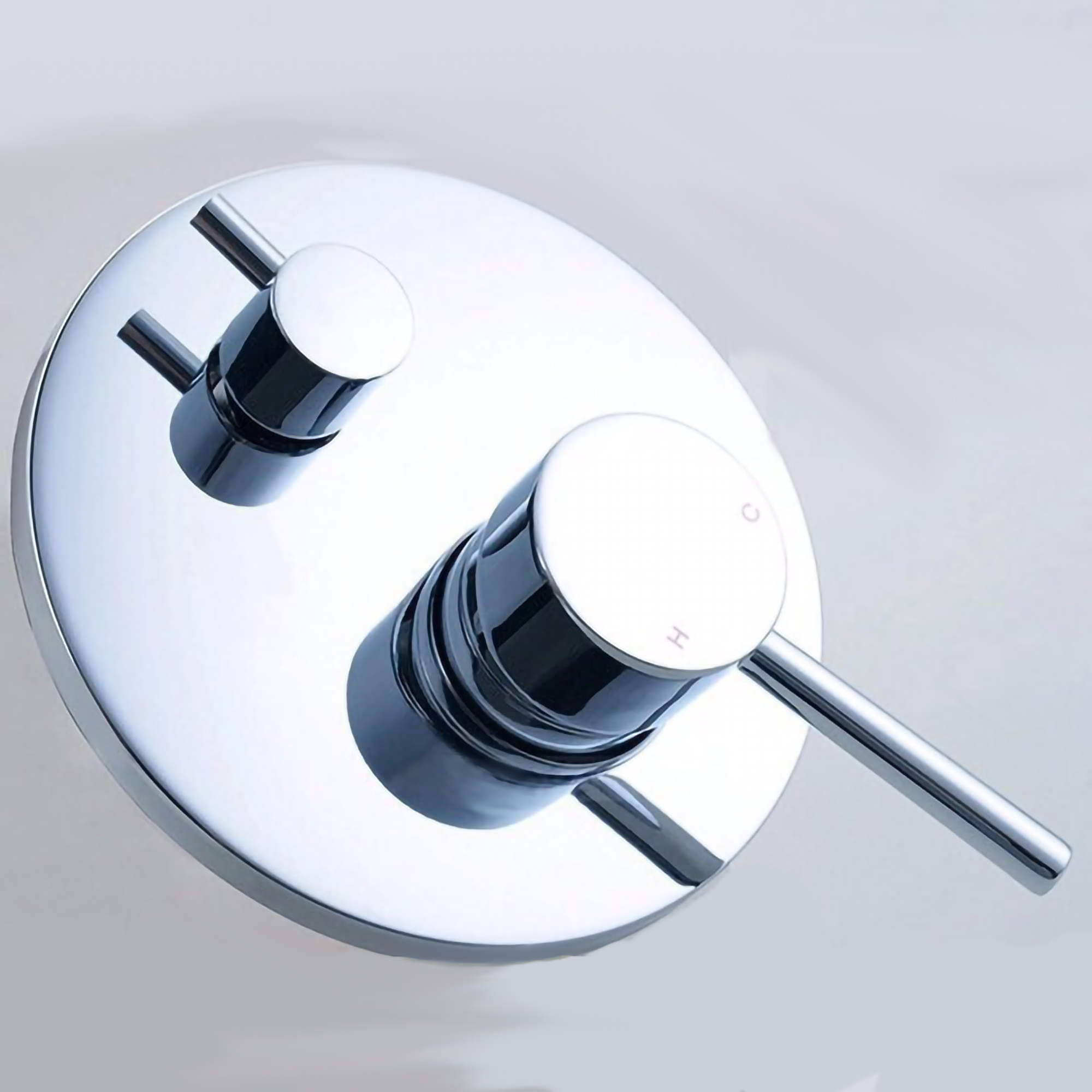 Fontana Prima Shower Valve Mixer 2-Way Concealed Wall Mounted - Chrome Plated Solid Brass Material