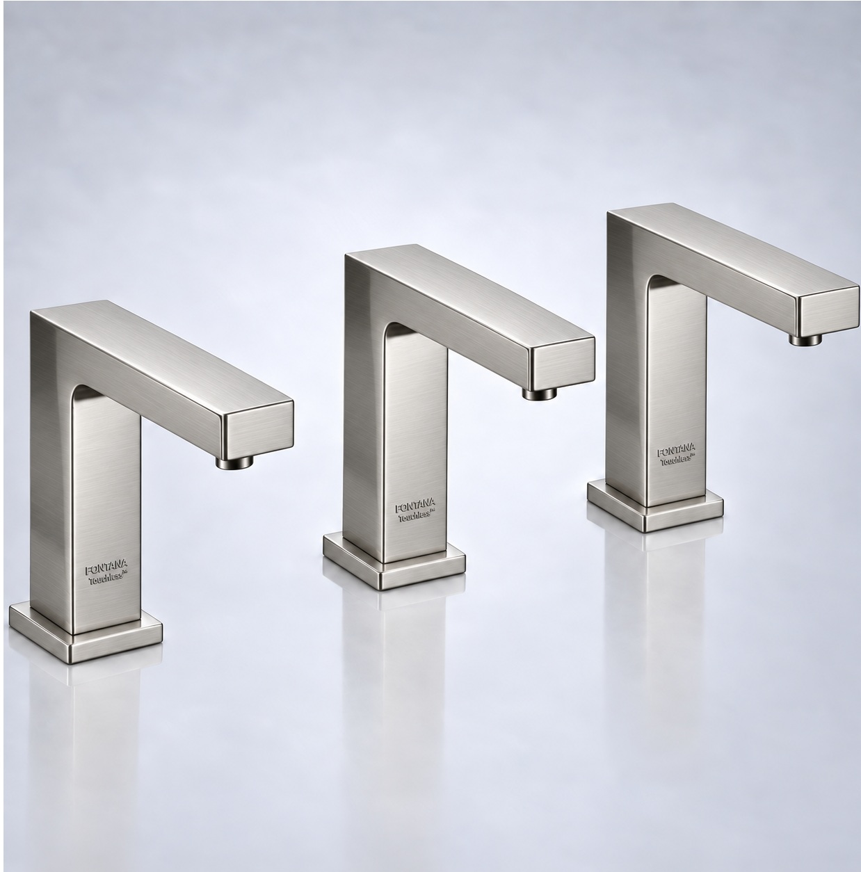 Fontana heavy-duty commercial three-in-one touchless faucet soap dispenser and hand dryer system