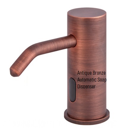 Fontana Trio Commercial Antique Bronze Brass Deck Mount Automatic Sensor Liquid Soap Dispenser
