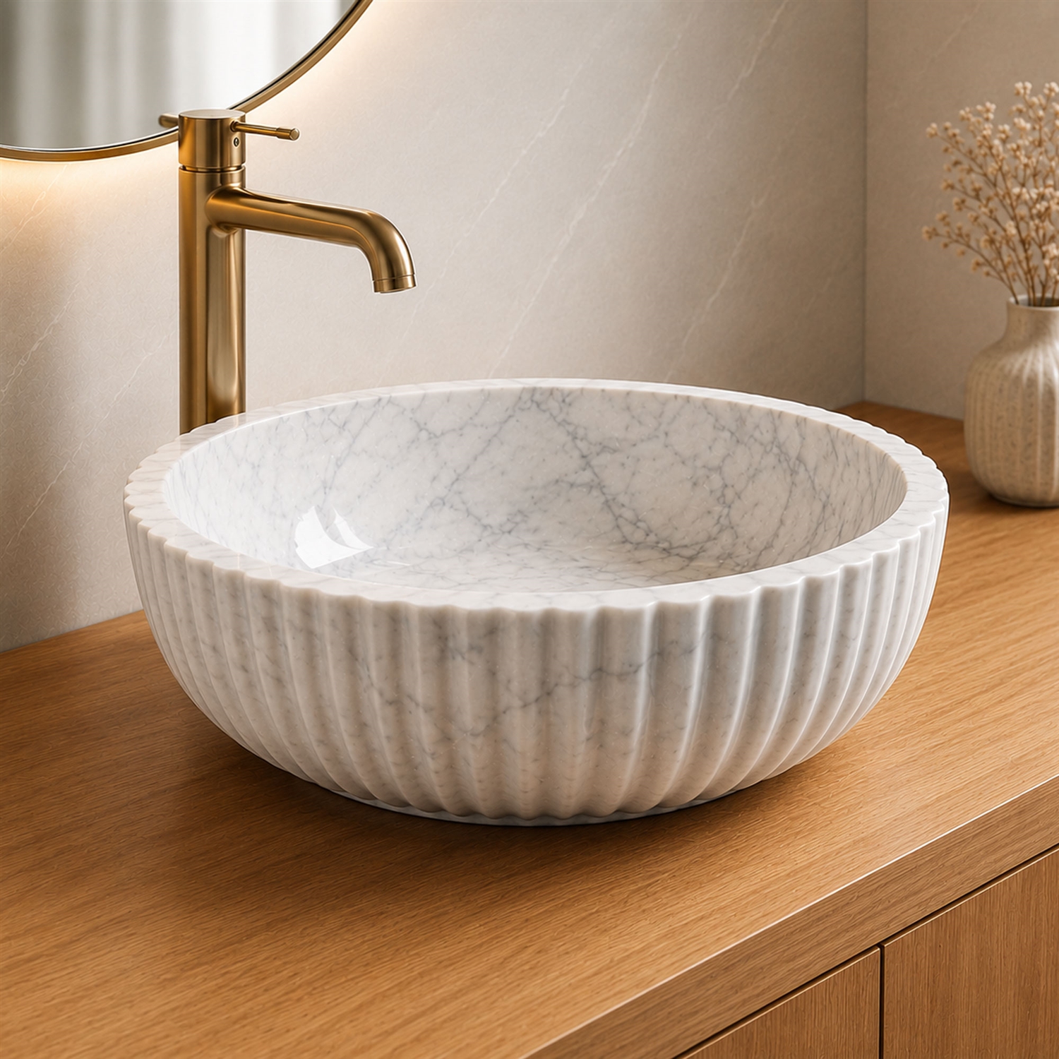 BathSelect BS20041BG Brushed Gold Touchless Faucet and Soap Dispenser