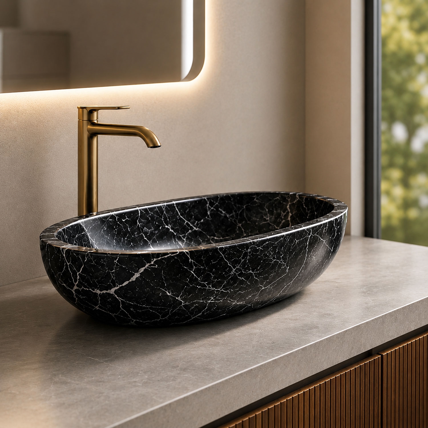 BathSelect BS20043BB Brushed Brass Touchless Faucet and Soap Dispenser