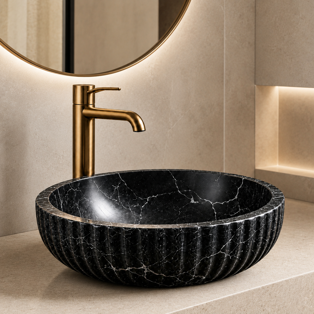 BathSelect BS20045BB Brushed Brass Touchless Faucet and Soap Dispenser