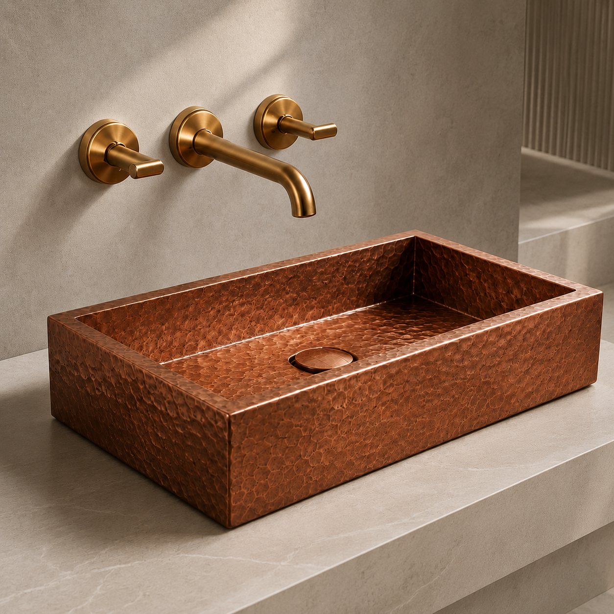 BathSelect BS20050BG Brushed Gold Touchless Faucet and Soap Dispenser