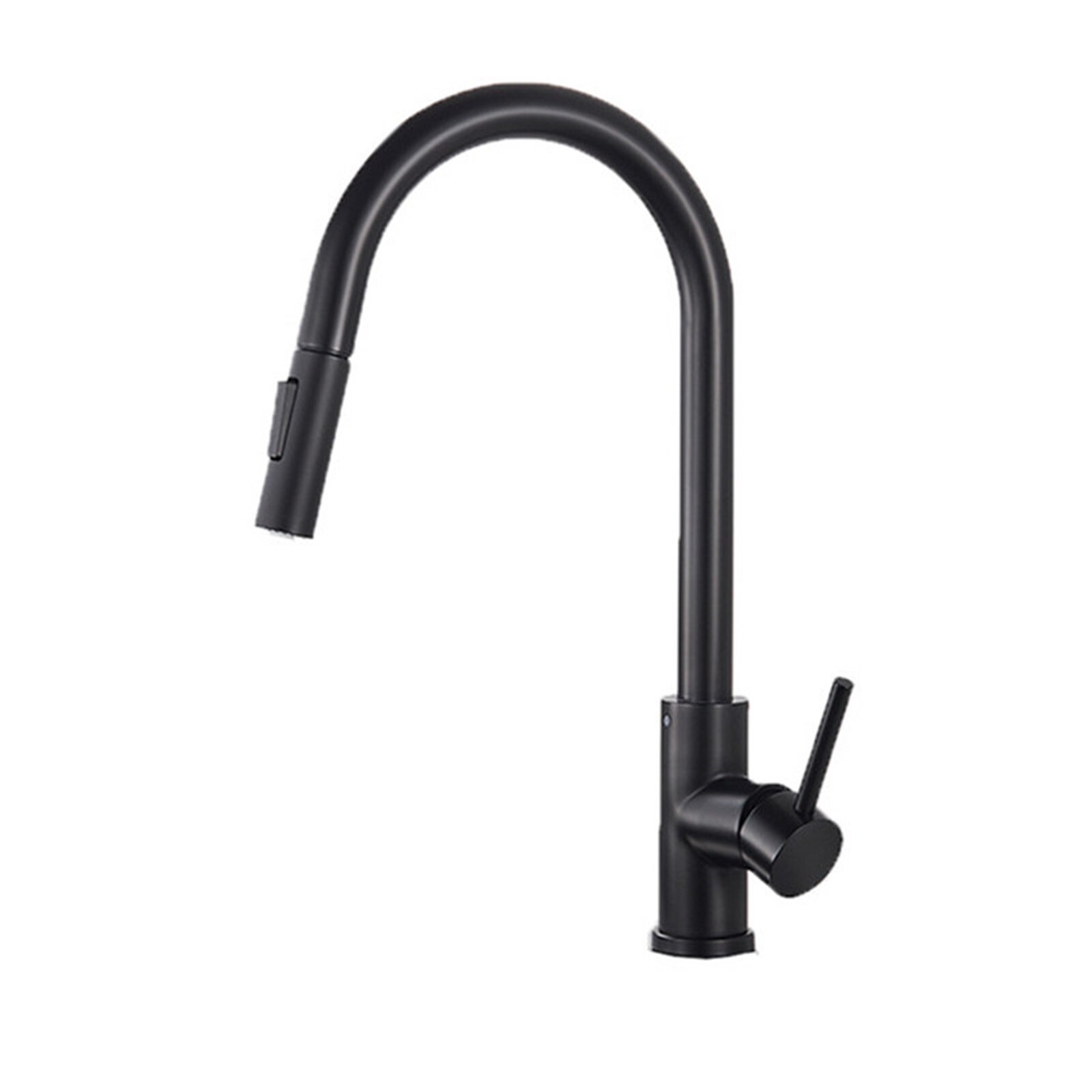 Fontana Bavaria Matte Black 360 Rotation Kitchen Sink Faucet With Pull Out Sprayer