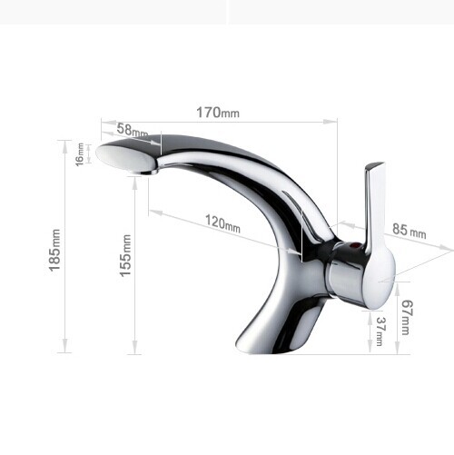 Bella Whole Brass Mixer Waterfall Sink Faucet