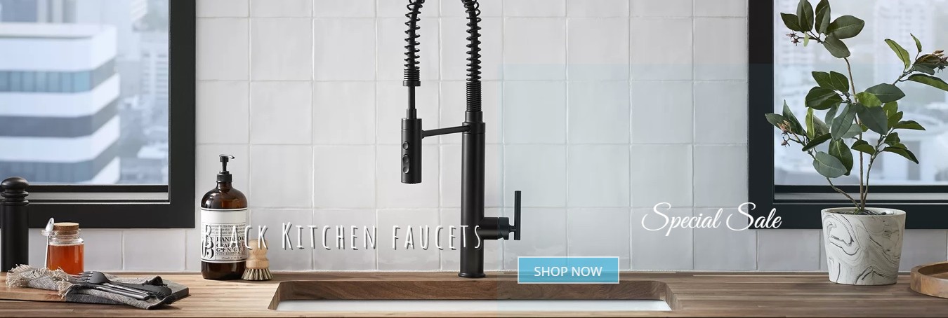 Spühltisch Kitchen Faucet Single Lever Mixer Black Chrome Retractable Shower Deante 