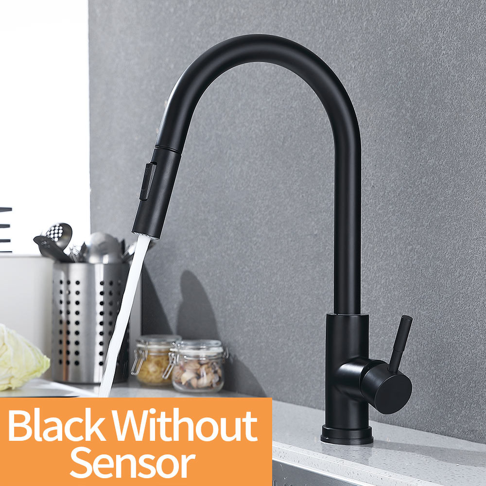 Black-Stainless-Steel-Kitchen-Faucet