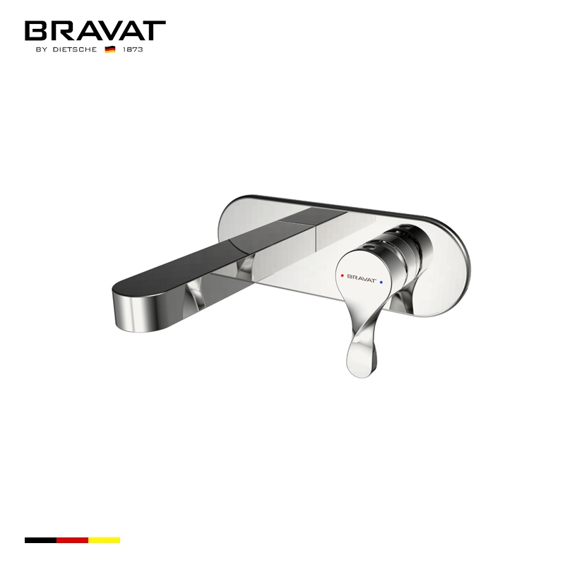Bravat Single Lever Hot & Cold Thermostatic Wall Faucet