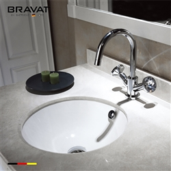 Bravat Beautiful White Under-Mount Ceramic Sink
