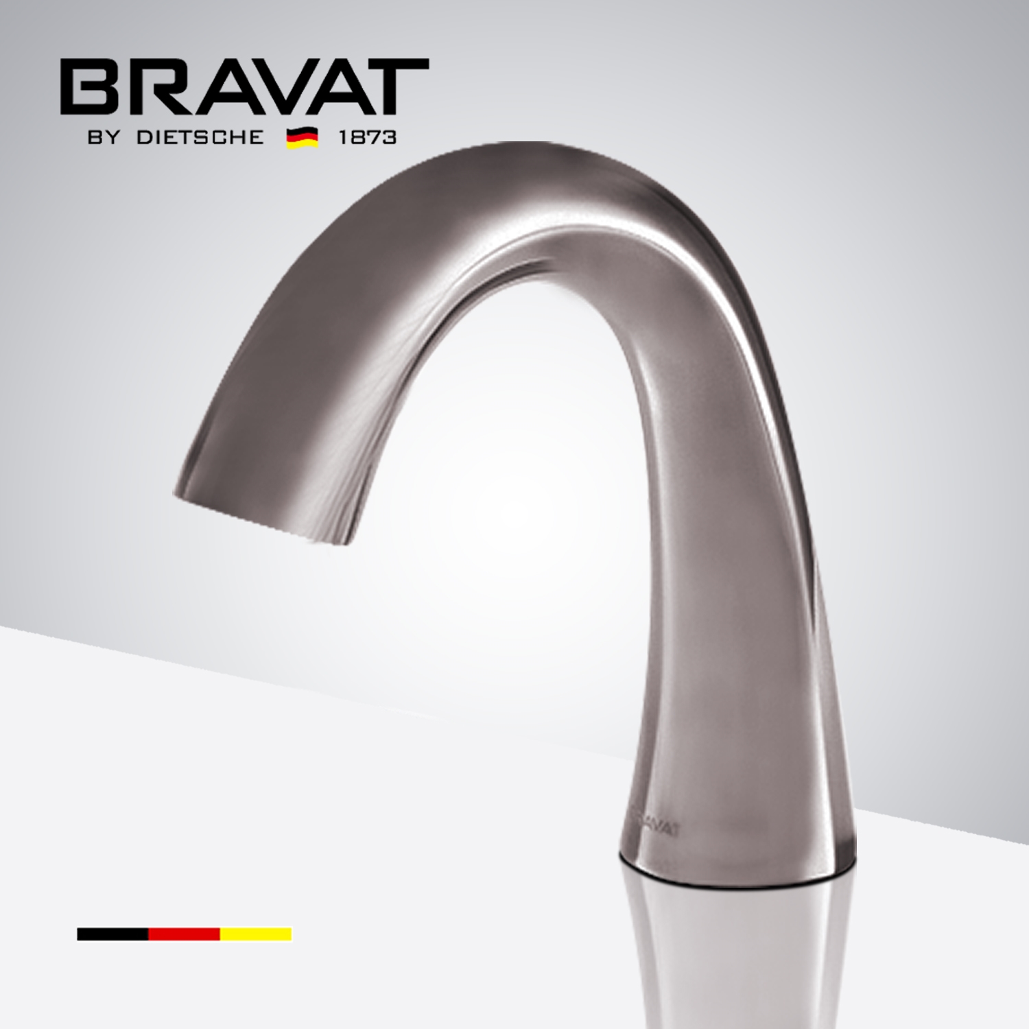 Bravat Brushed Nickel Commercial Automatic Electronic Sensor Faucet