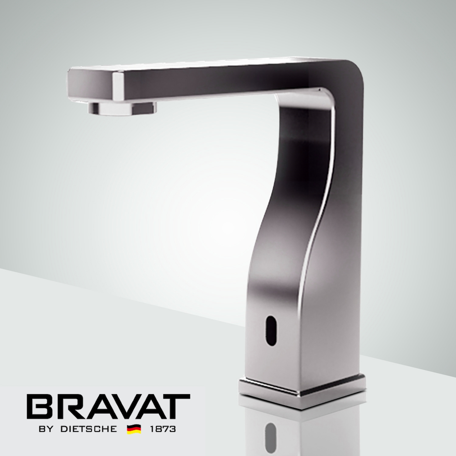 Bravat Commercial Automatic Brushed Nickel Hands Free Sensor Faucets