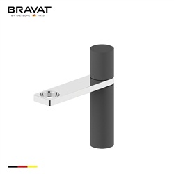 Bravat Modern Oil Rubbed Bronze With Chrome Finish Bathroom Faucet