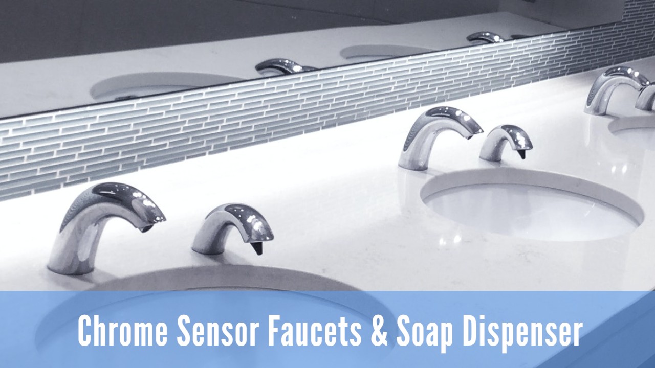 Chrome-Touchless-Faucet-Auto-Soap-Dispenser