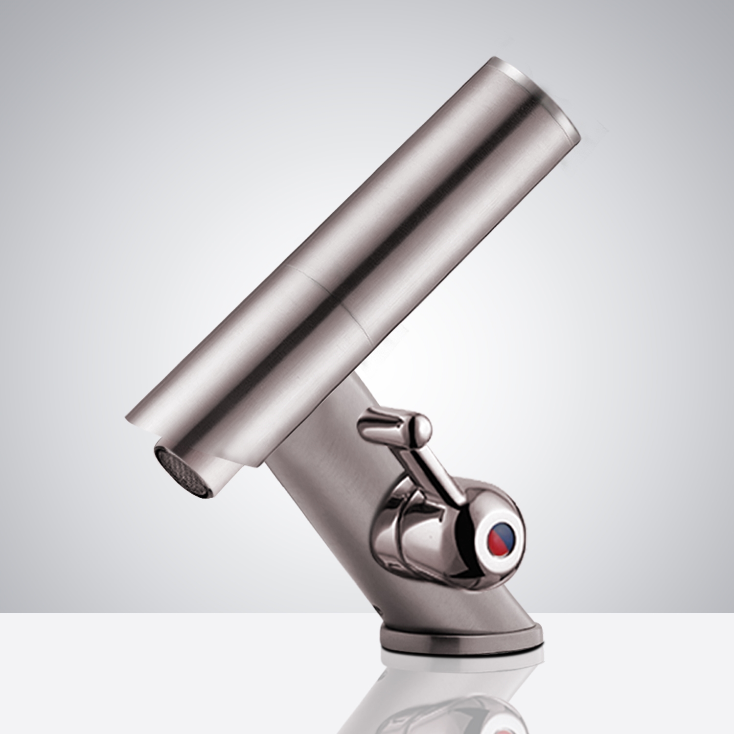 Commercial Automatic Temperature Control All-In-One Thermostatic Brushed Nickel Finish Sensor Faucet