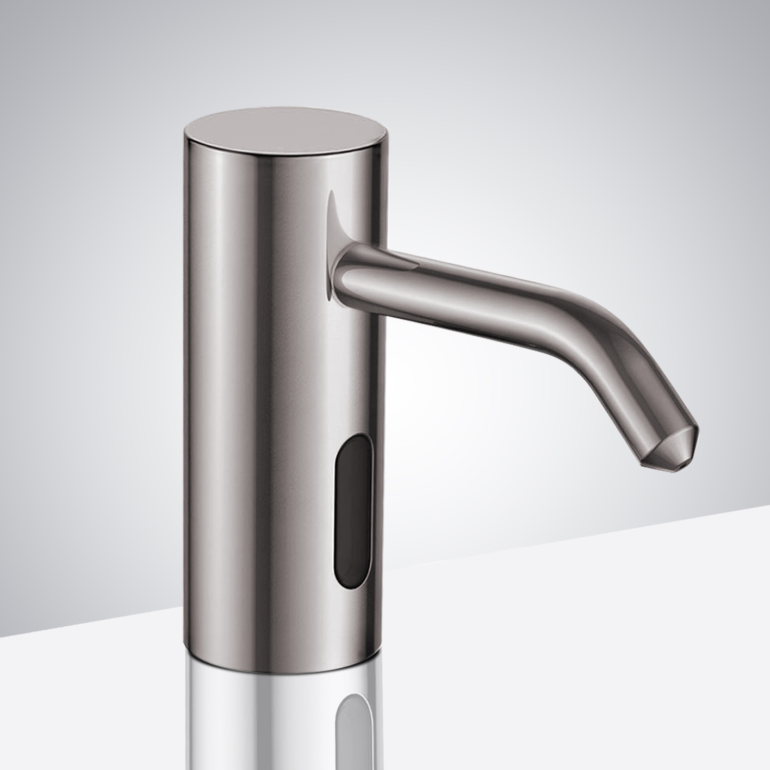 Fontana Trio Commercial Brushed Nickel Brass Deck Mount Automatic Sensor Liquid Soap Dispenser