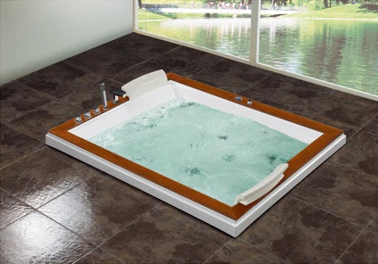 Fontana Denver Minimalist Style Modern Whirlpool Water Massage Bathtub