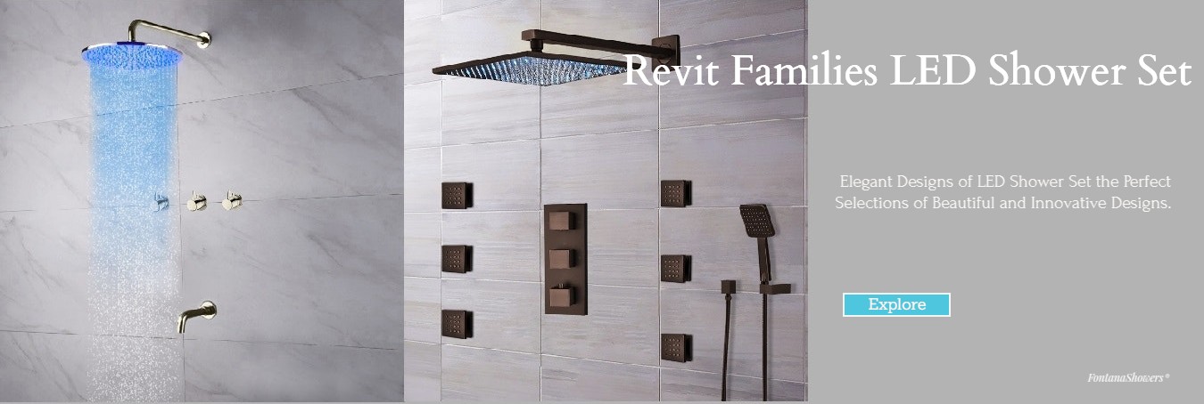 Revit Families LED Shower Set