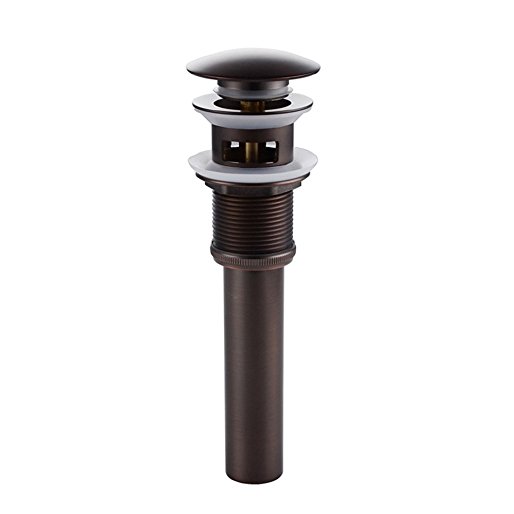 Emmen solid brass bathroom pop-up drain stopper with overflow