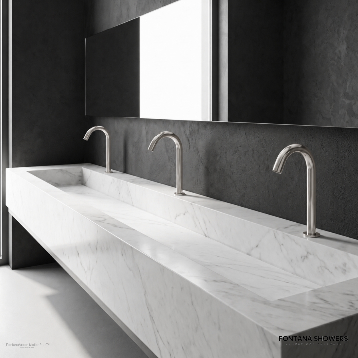 Fontana Arden MotionPlus Collection Brushed Nickel Luxury Touchless Bathroom Faucet