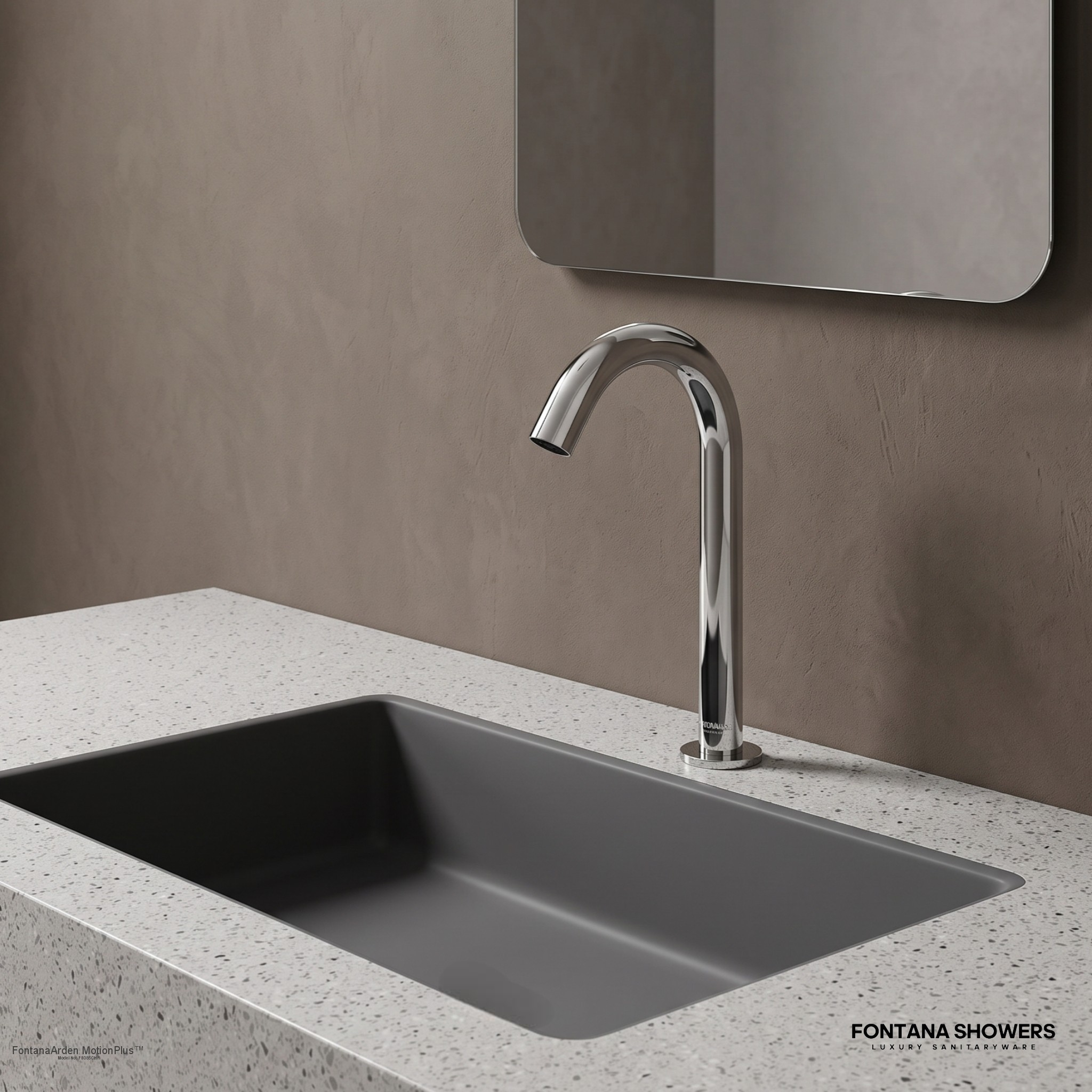 Fontana Arden MotionPlus Collection Chrome Countertop Touchless Bathroom Faucet