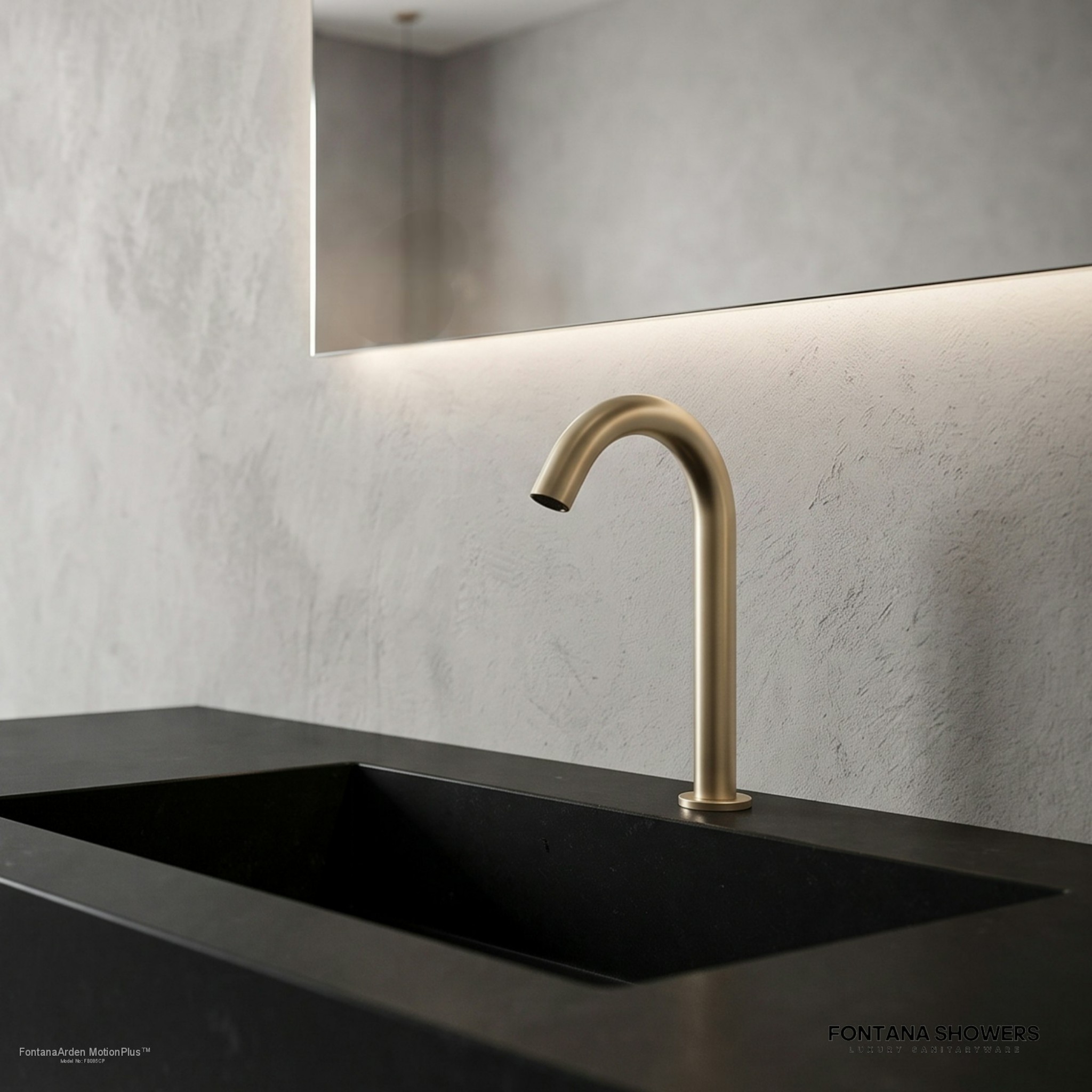 Fontana Arden MotionPlus Collection Champagne Countertop Touchless Bathroom Faucet