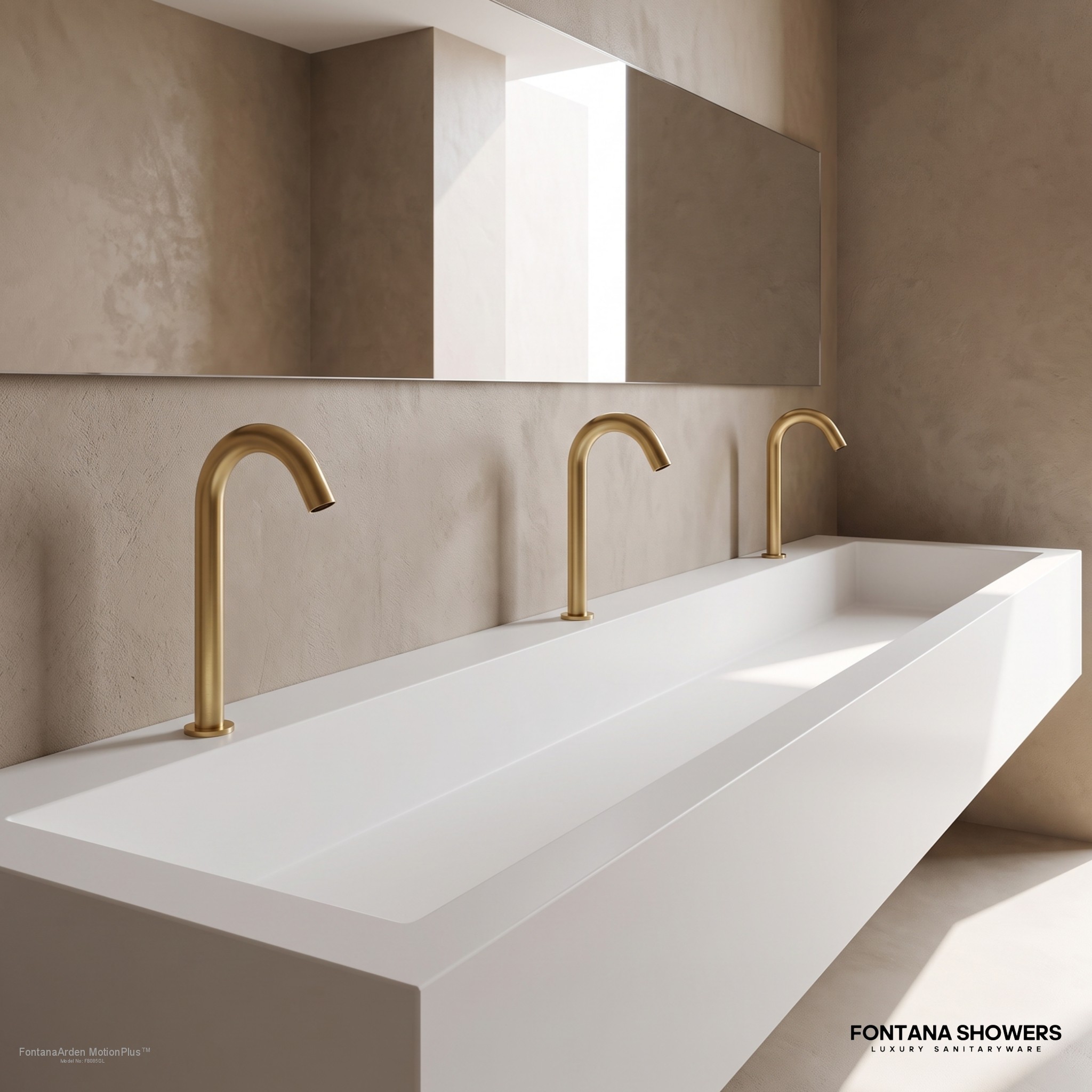 Fontana Arden MotionPlus Collection Gold Touchless Bathroom Faucet