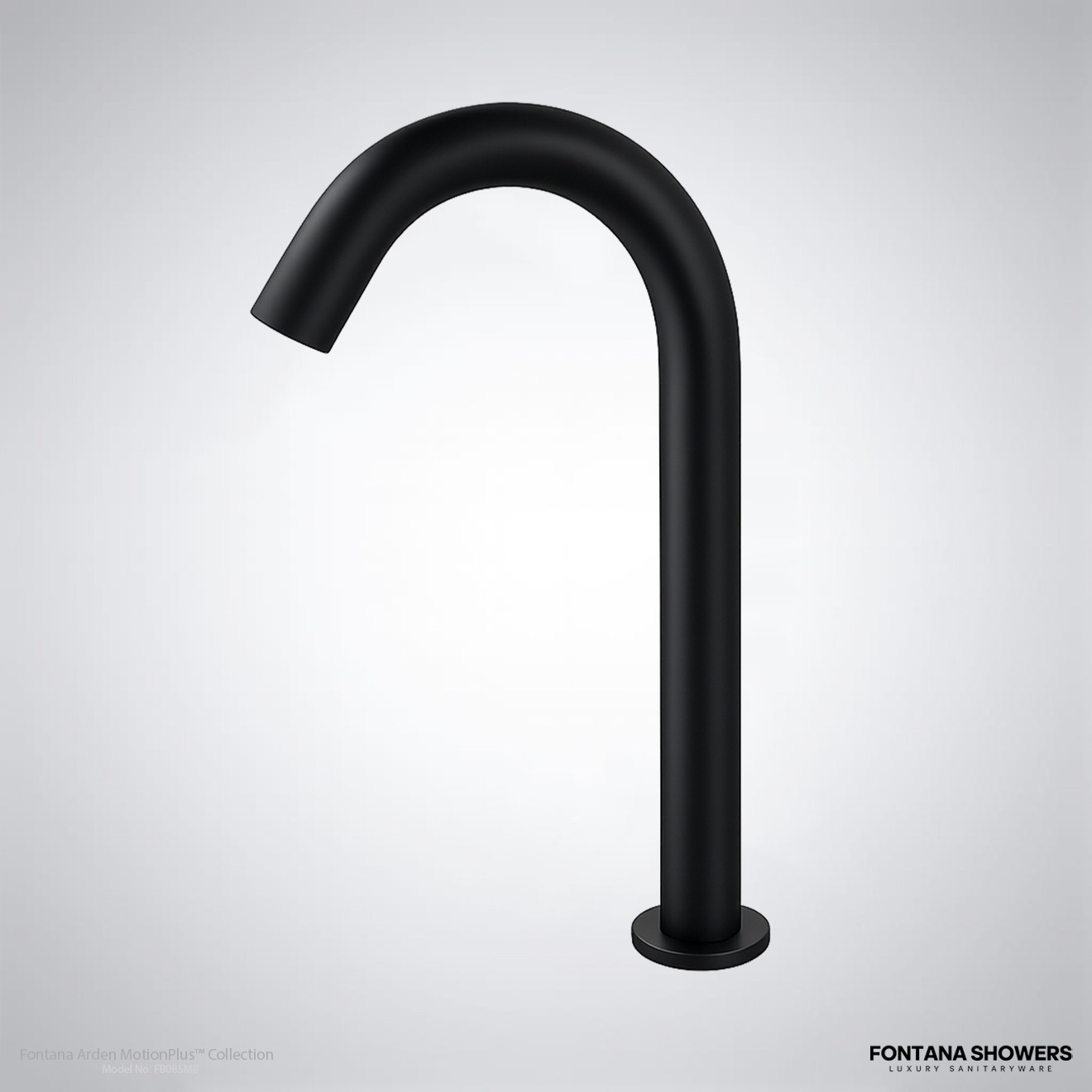 Fontana Matte Black Infrared Commercial Motion Sensor Faucet FB085MB