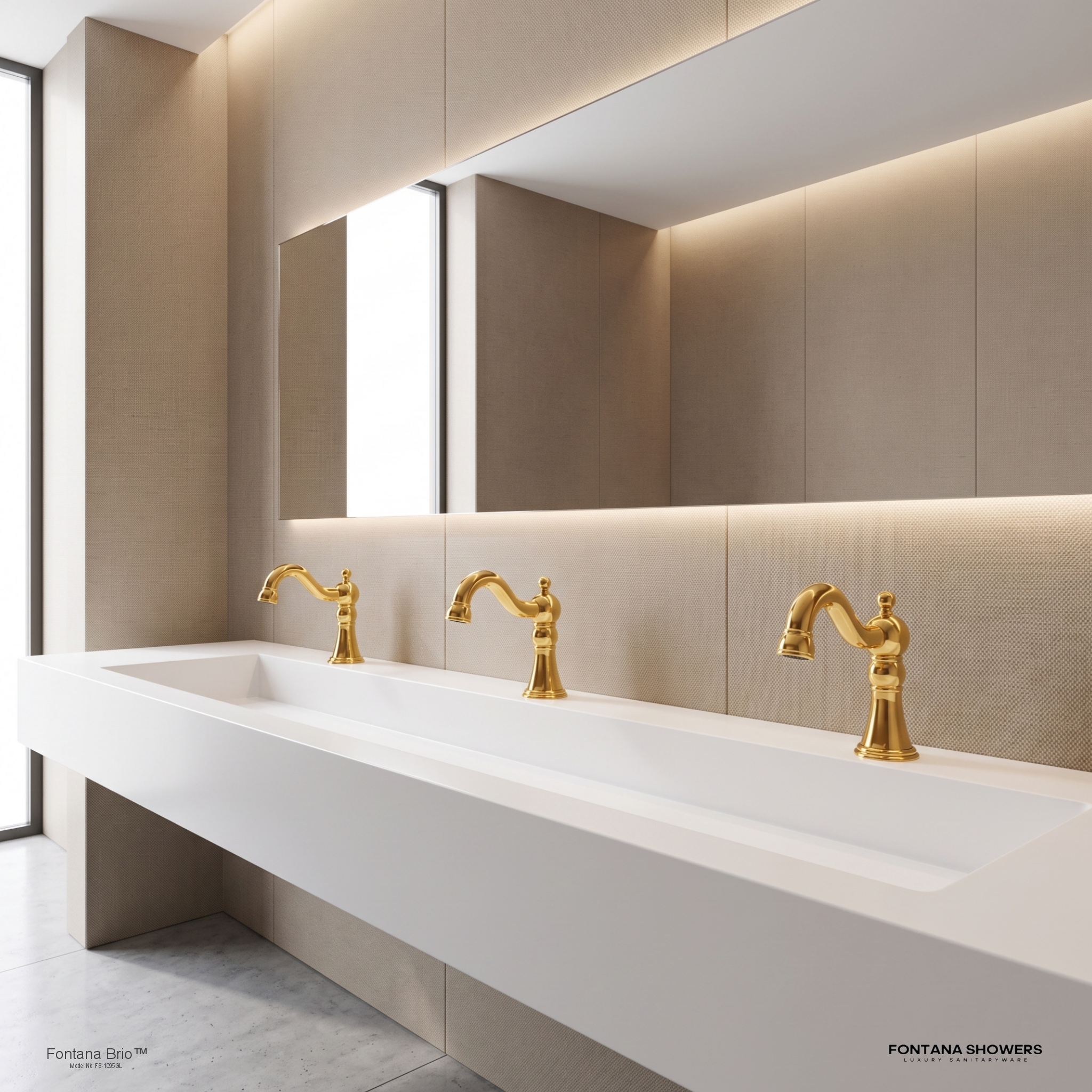 Fontana Commercial Gold Automatic Sensor Hands Free Faucet, product view 2