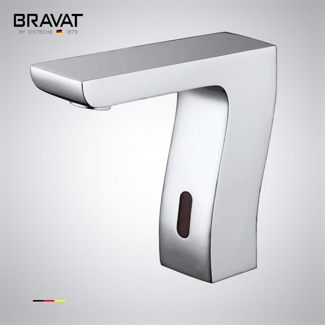 Bravat Trio Commercial Automatic Motion Chrome Sensor Faucets in Chrome