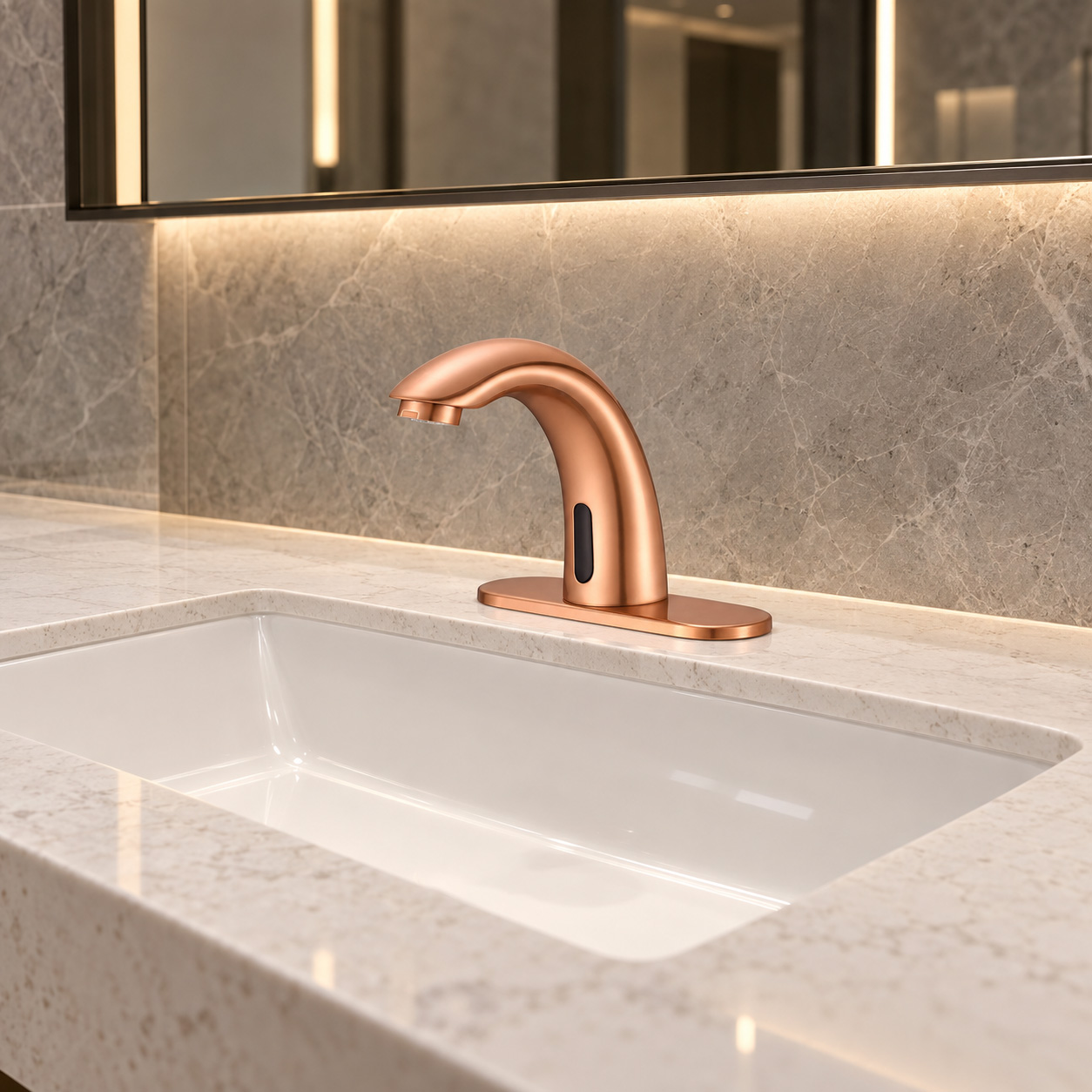Fontana Evara Motion Rose Gold Automatic Sensor Faucet