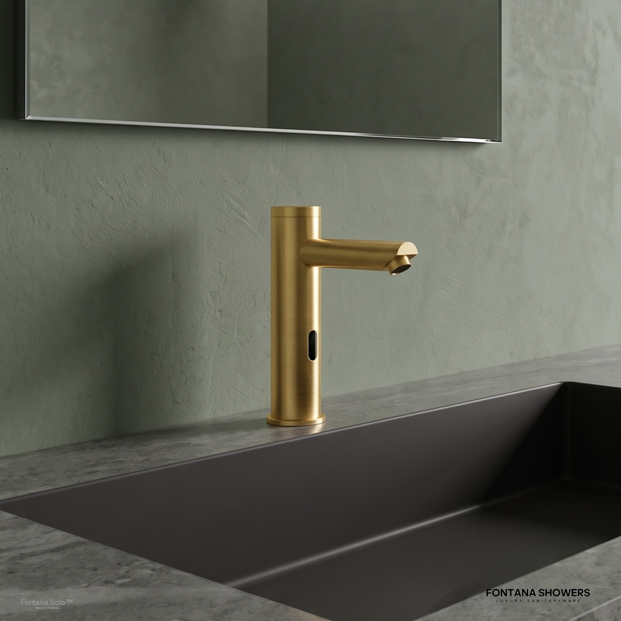 Solo Brushed Gold Touchless Motion Activated Sink Faucet