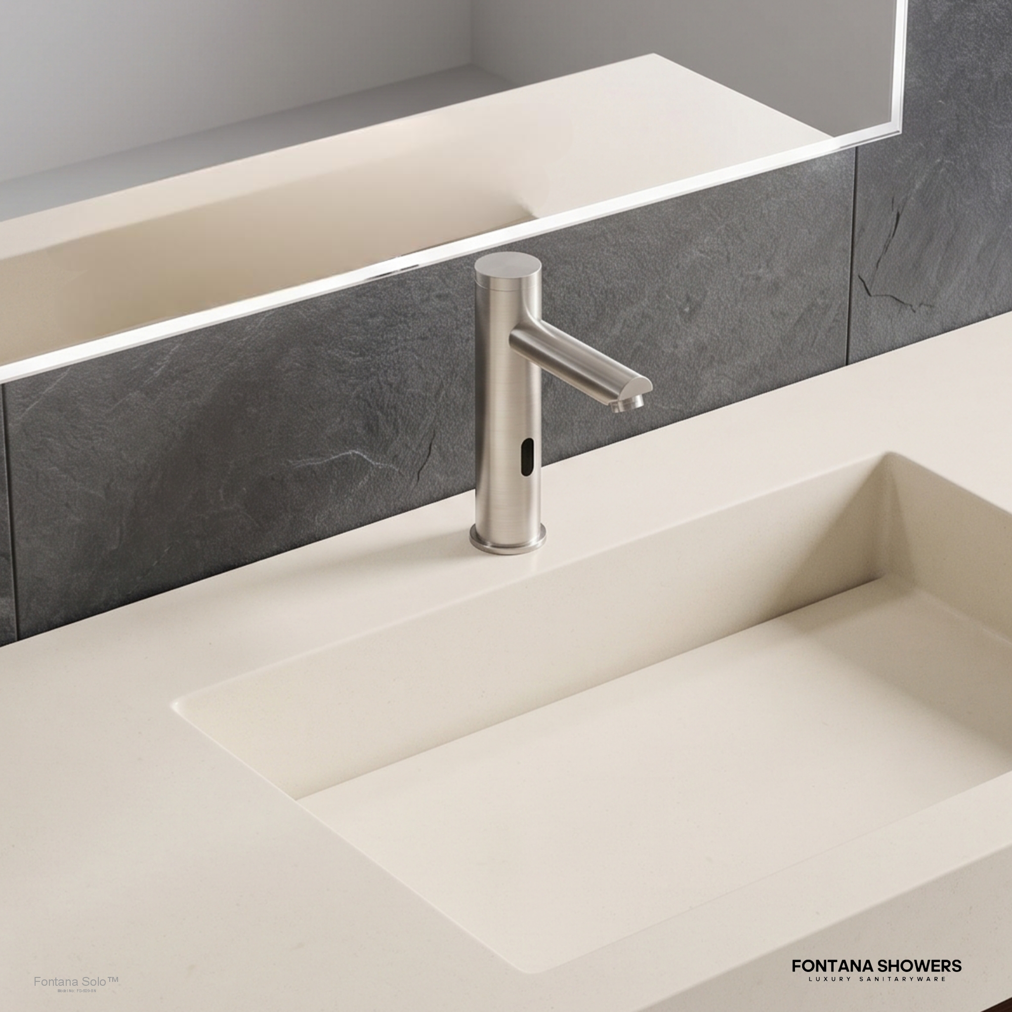 Solo Brushed Nickel Touchless Motion Activated Sink Faucet