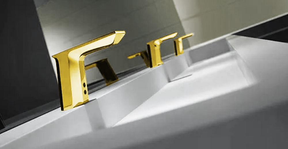 Commercial Motion Sensor Activated Automatic Faucet Brass Valve Gold Tone Finish