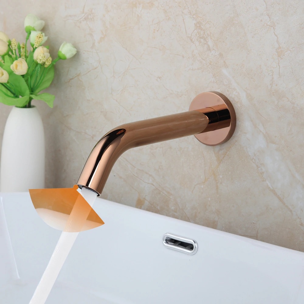 Fontana Rose Gold Wall Mounted Automatic Sensor Faucet
