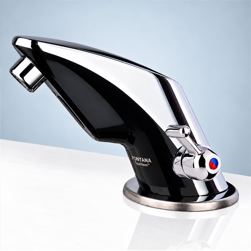 Touchless Bathroom Faucet Fontana brand BIM Verna Commercial Temperature Control Chrome Automatic Sensor Faucet