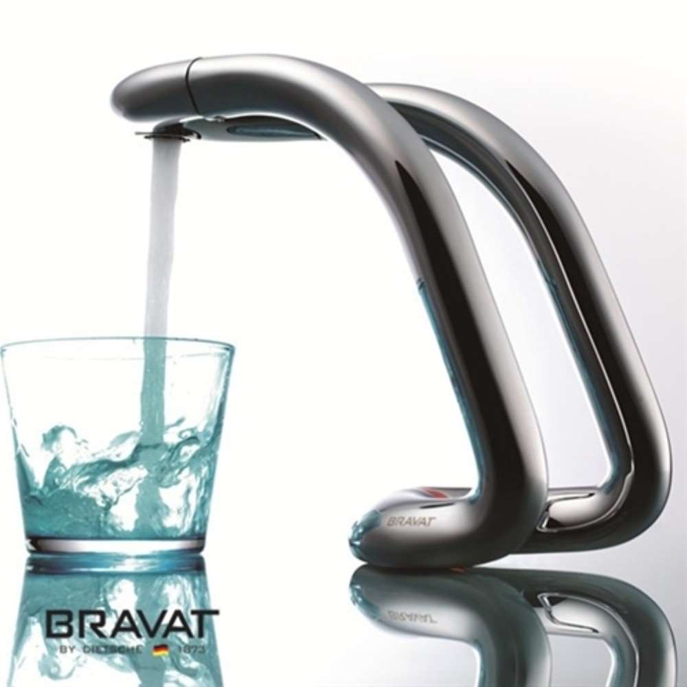 Bravat Commercial Automatic Aqua Motion Sensor Faucets Nickel Finish