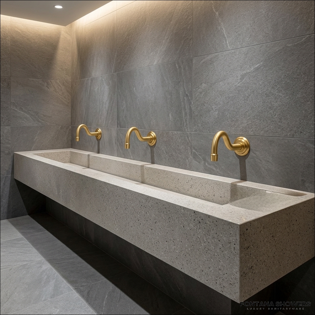 Fontana AquaVolt Sense Automatic Sensor Bathroom Faucet Champagne Finish FS10003CP