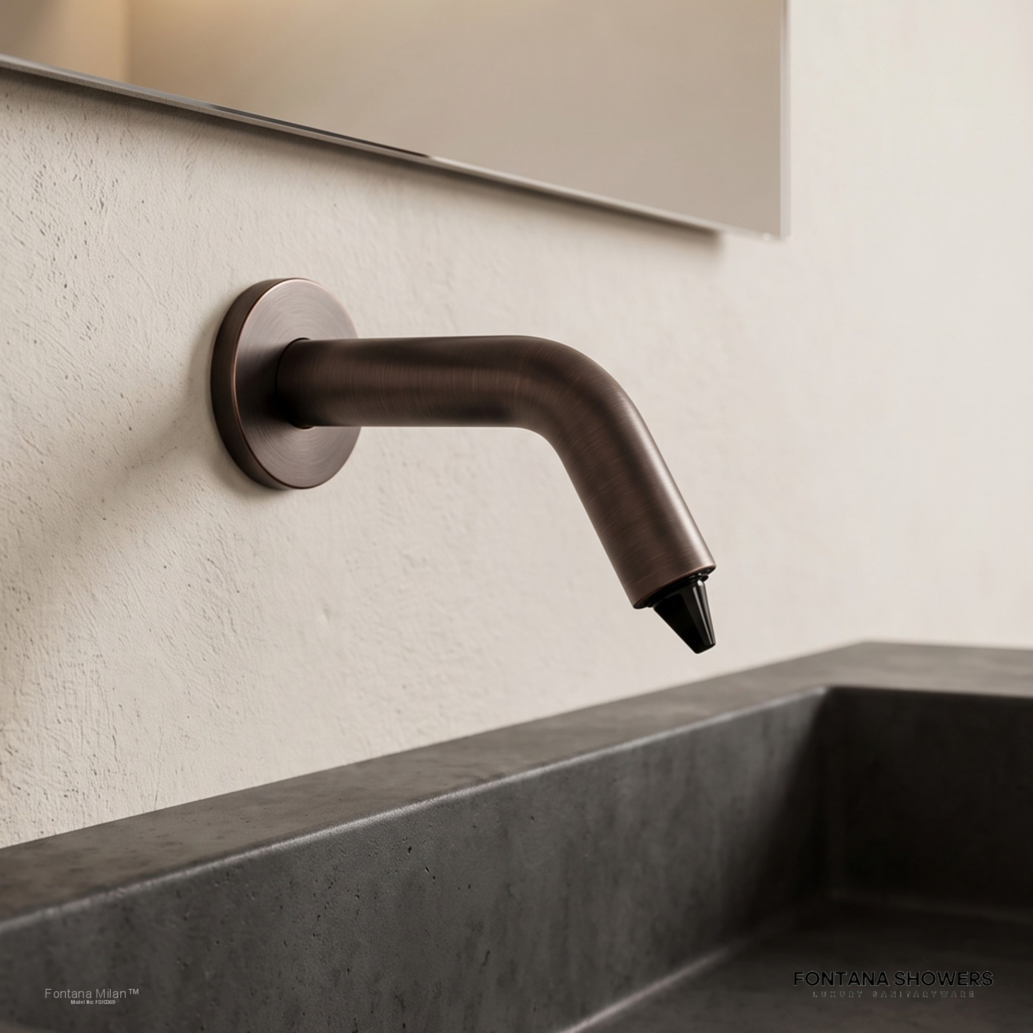 Fontana Milan Touchless Wall Mounted Soap Dispenser Oil Rubbed Bronze Finish