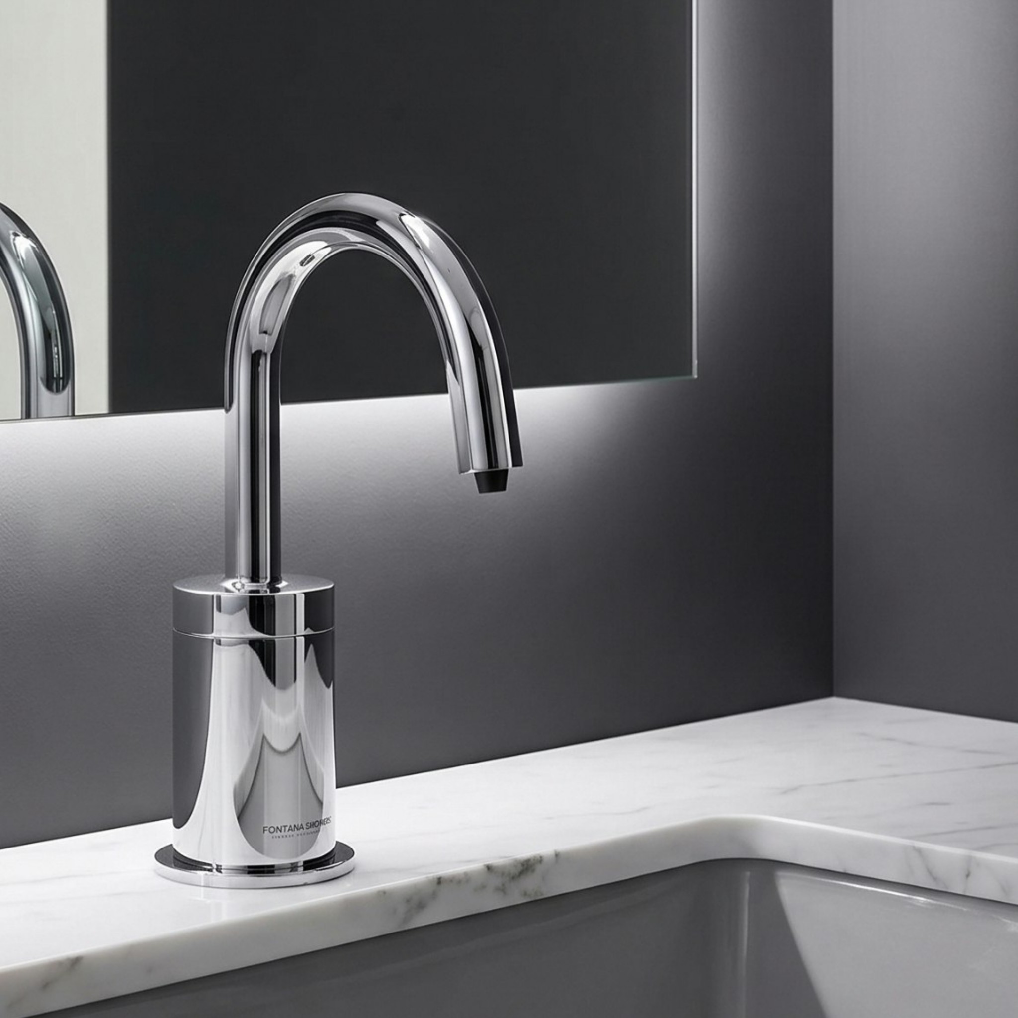 Fontana Lima Chrome Deck Mounted Automatic Soap Dispenser
