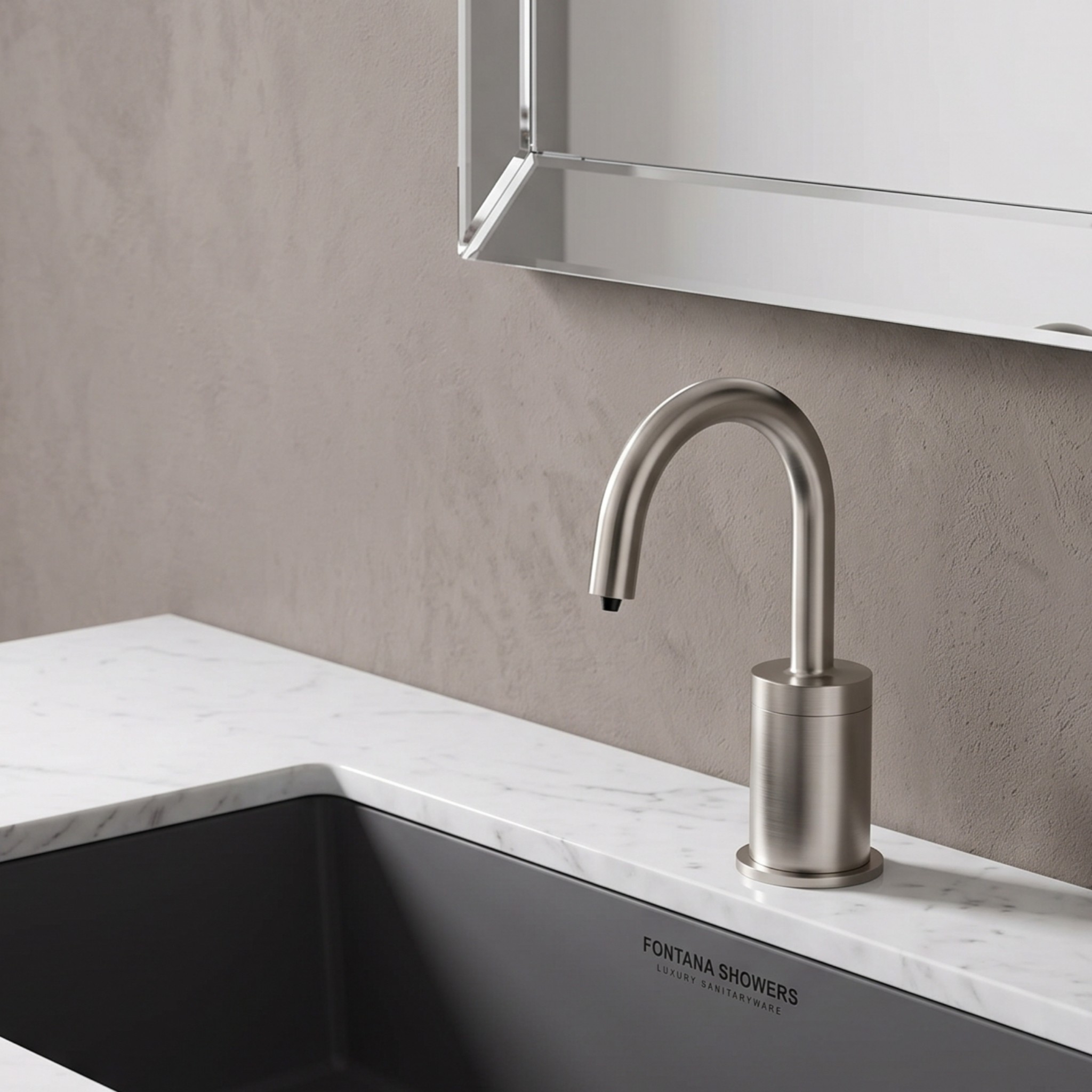 Fontana Lima Brushed Nickel Deck Mounted Automatic Soap Dispenser