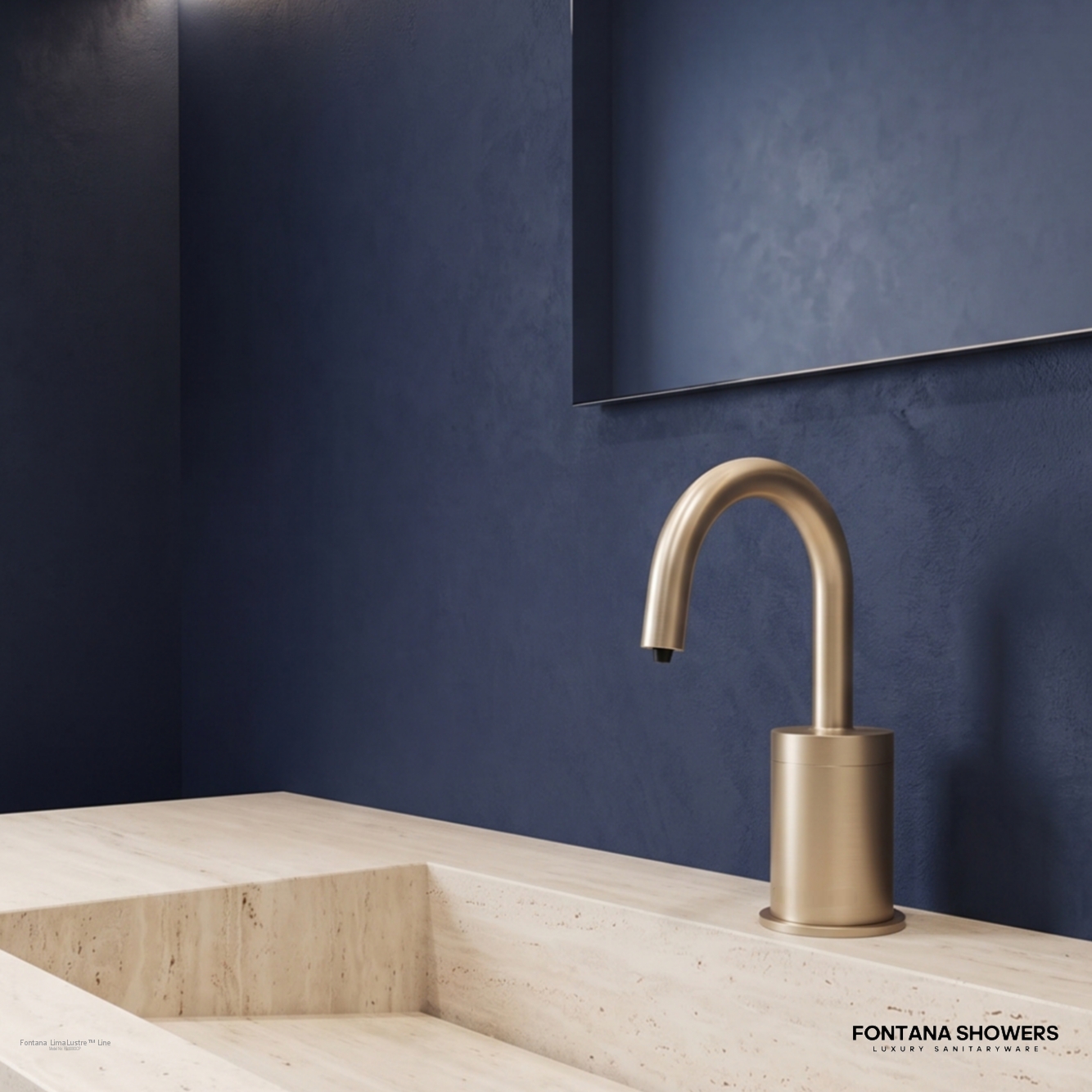 Fontana Lima Champagne Deck Mounted Automatic Soap Dispenser