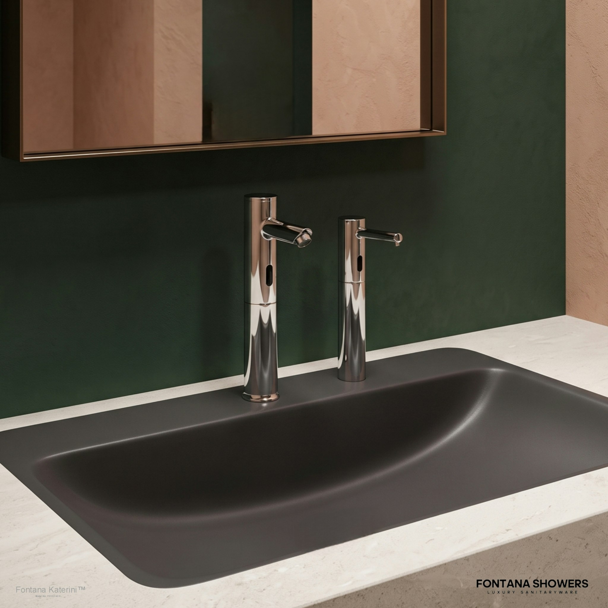 Fontana Katerini Chrome Touchless Faucet and Soap Dispenser
