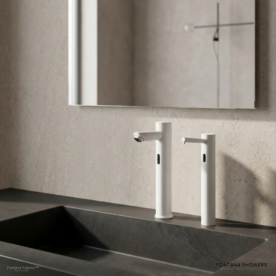 Fontana Katerini Matte White Automatic Fixture Pair