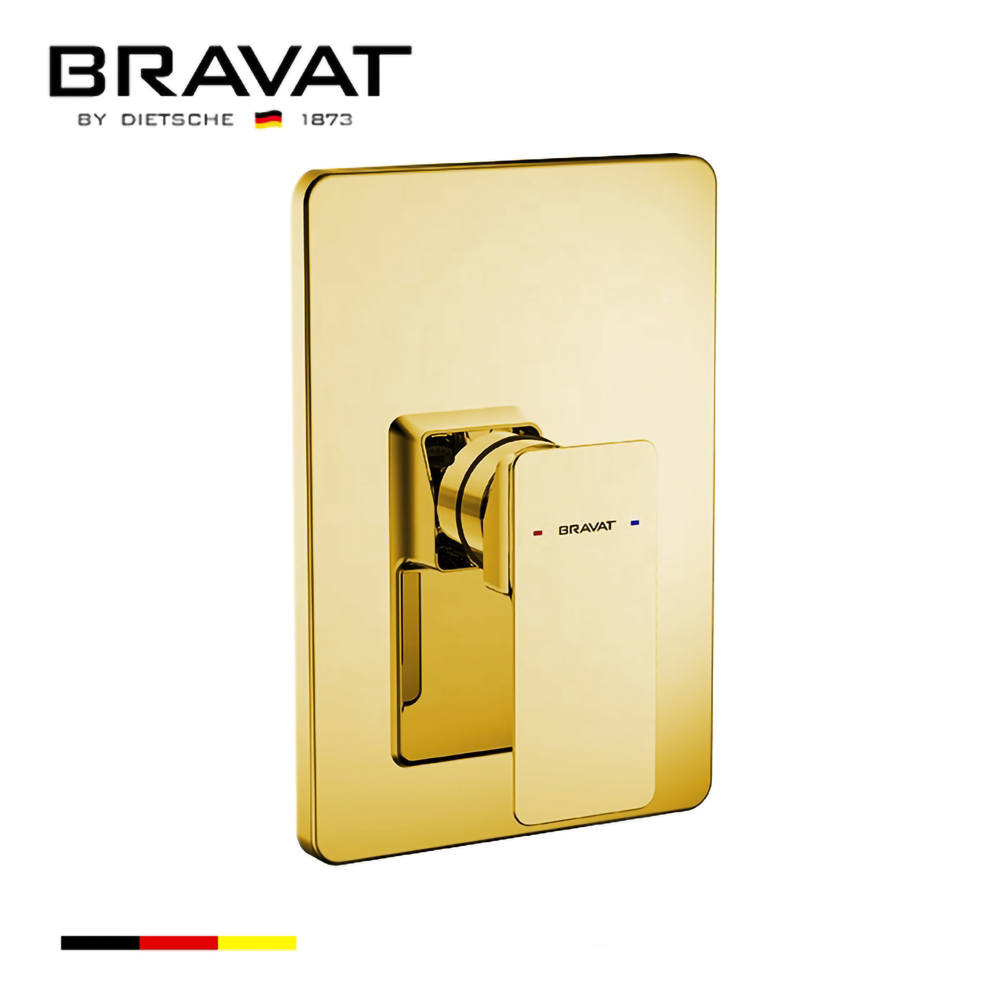 Bravat Gold Wall Mounted Shower Valve Mixer
