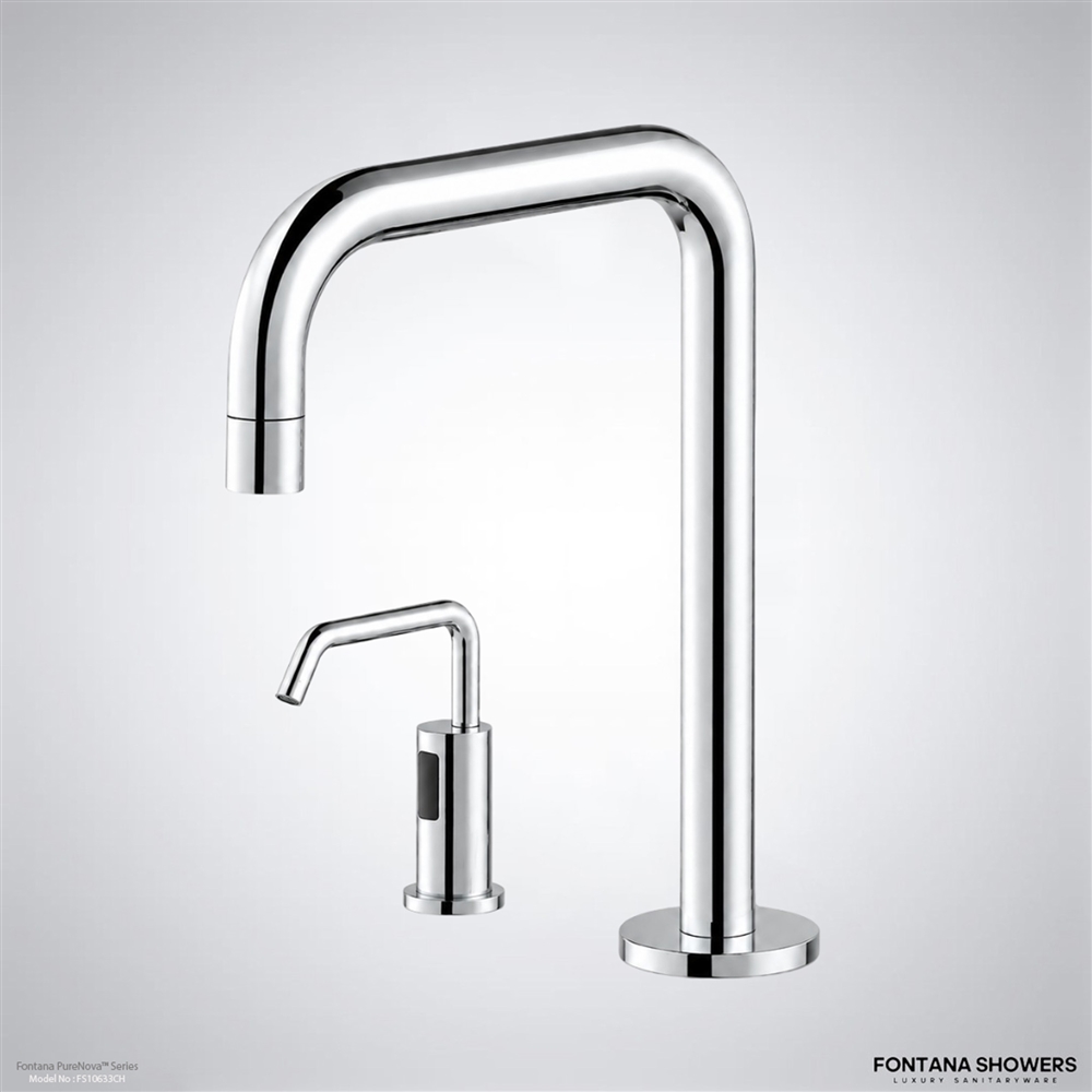 Fontana AquaPlush Chrome Sensor Touchless Faucet & Soap Dispenser