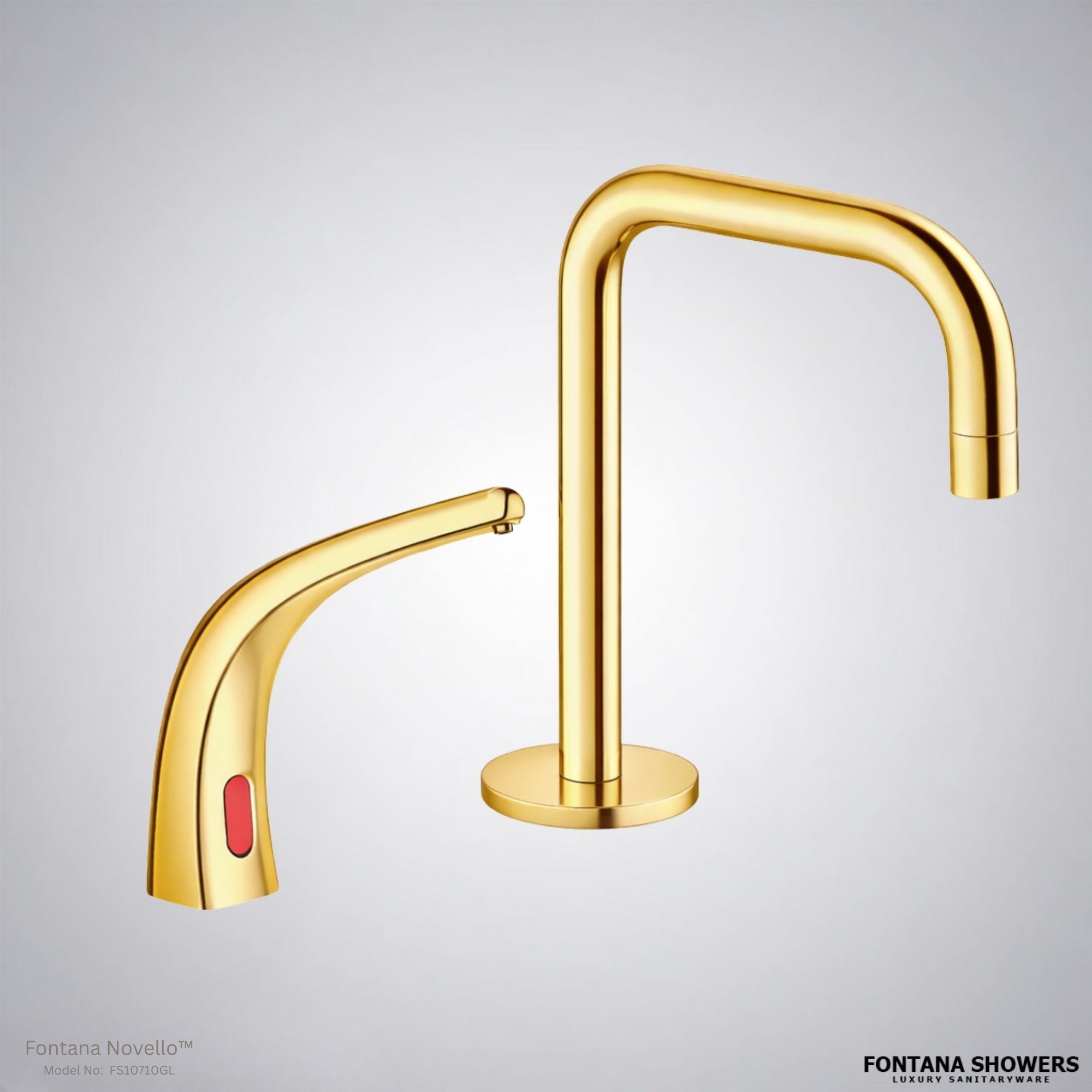 Fontana FS10710 gold touchless faucet and soap dispenser set