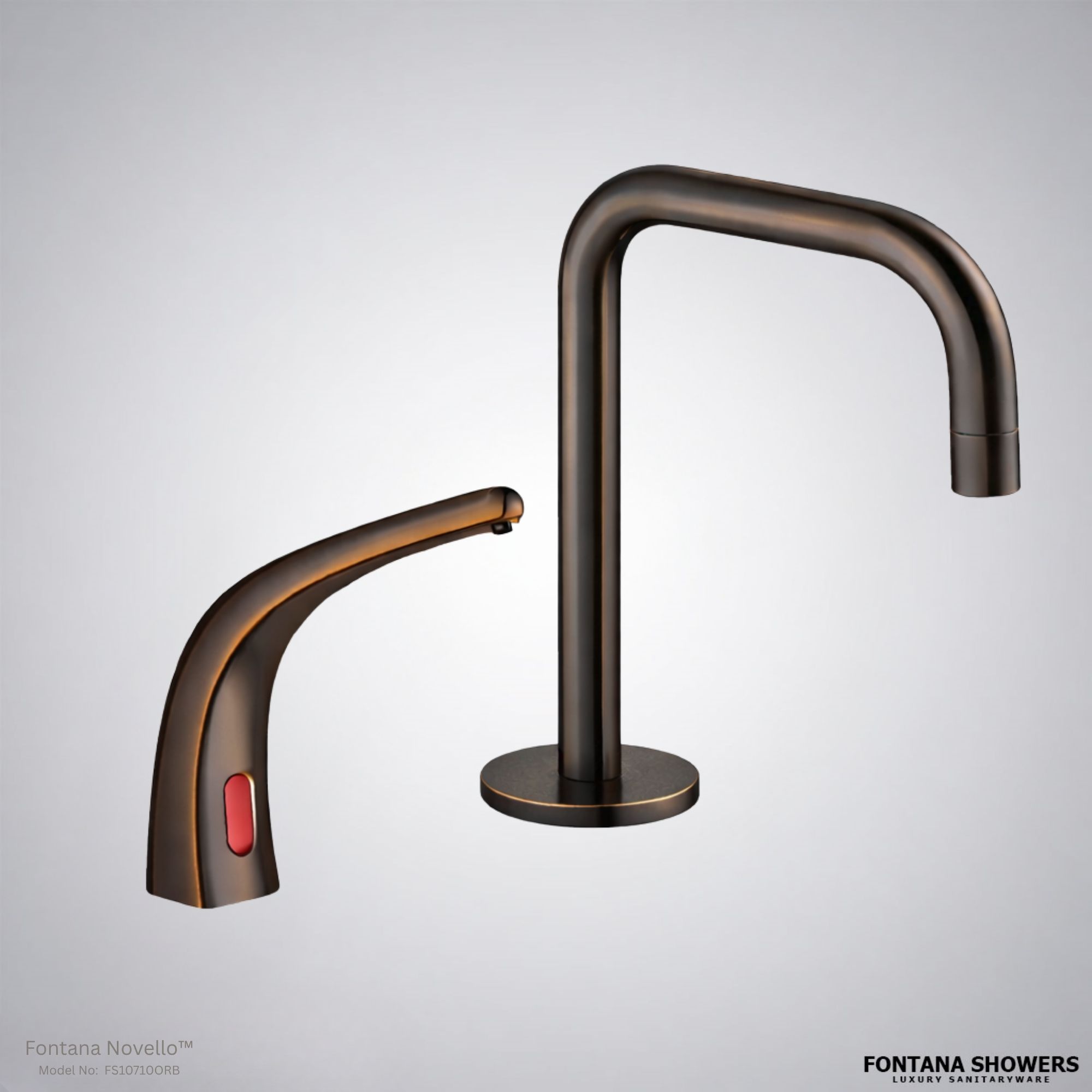 Fontana FS10710 oil rubbed bronze touchless faucet and soap dispenser set