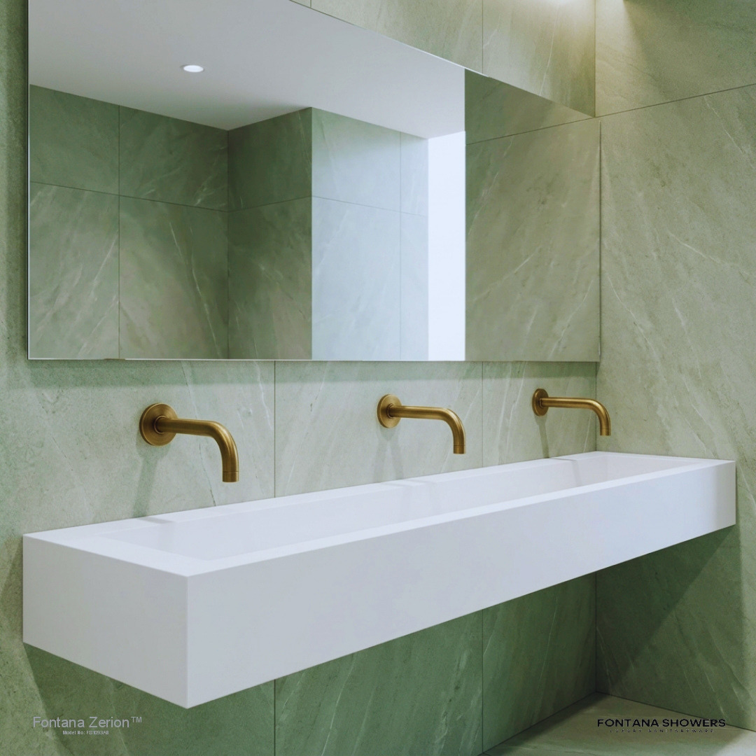Fontana Zerion Antique Brass Wall-Mounted Touchless Faucet