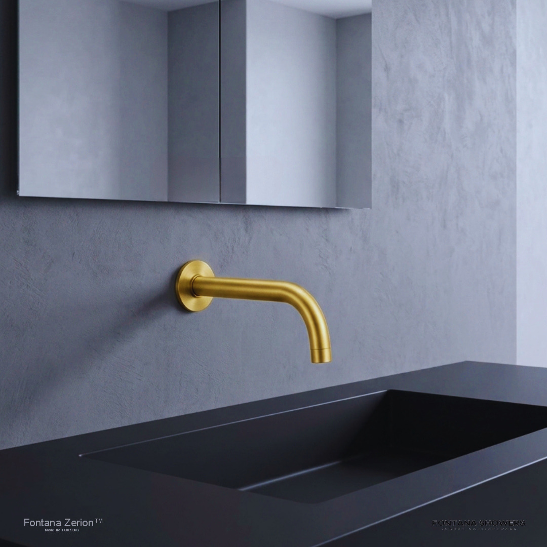 Fontana Zerion Brushed Gold Wall-Mounted Touchless Faucet