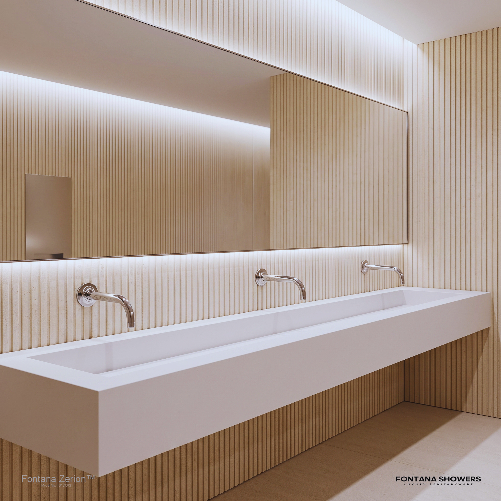 Fontana Zerion Chrome Wall-Mounted Touchless Faucet